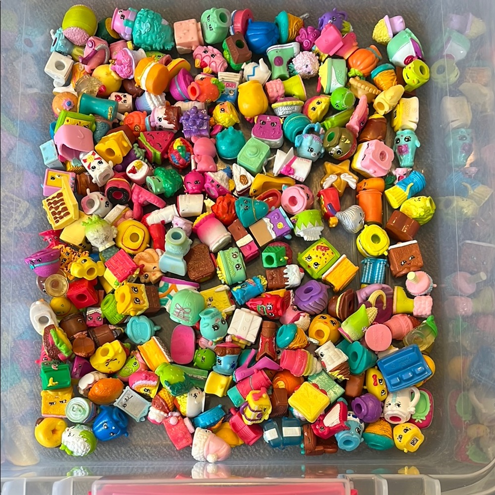 Fun shopkins playset along with truck, and grocery stores
